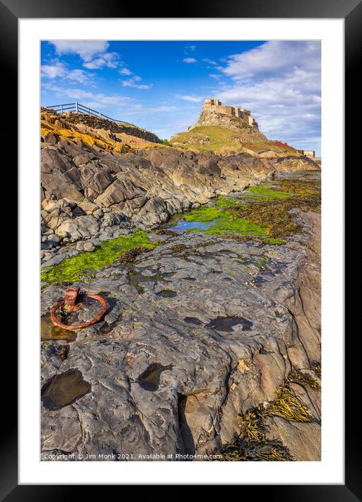 Lindisfarne Castle, Holy Island Framed Mounted Print by Jim Monk