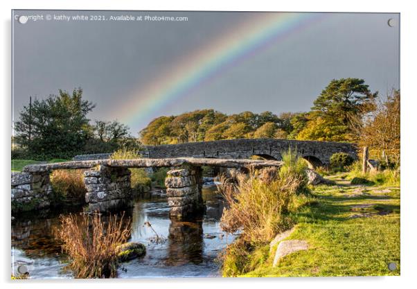 Post Bridge Dartmoor, Dartmoor National Park Acrylic by kathy white