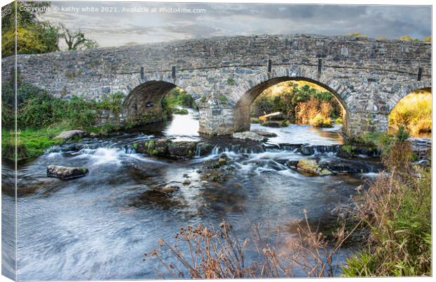  Dartmoor National Park,Postbridge  Canvas Print by kathy white