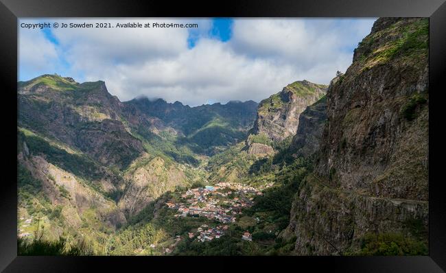 The Nuns Valley, Madeira Framed Print by Jo Sowden
