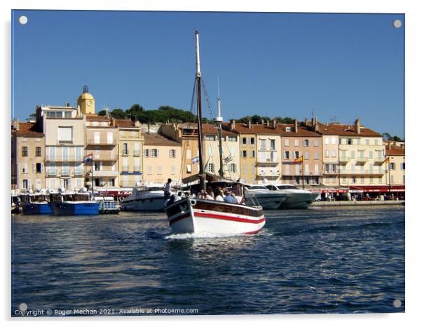 A St. Tropez Getaway Acrylic by Roger Mechan