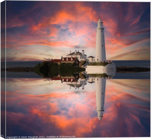The Dramatic St Marys Lighthouse Canvas Print by Kevin Maughan