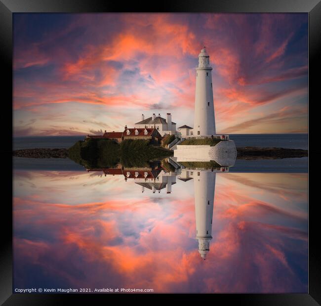 The Dramatic St Marys Lighthouse Framed Print by Kevin Maughan