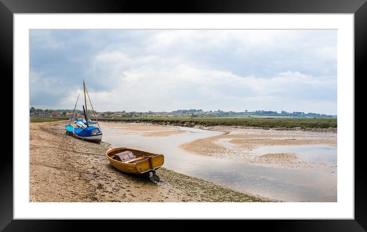 Blakeney panorama at low tide Framed Mounted Print by Jason Wells