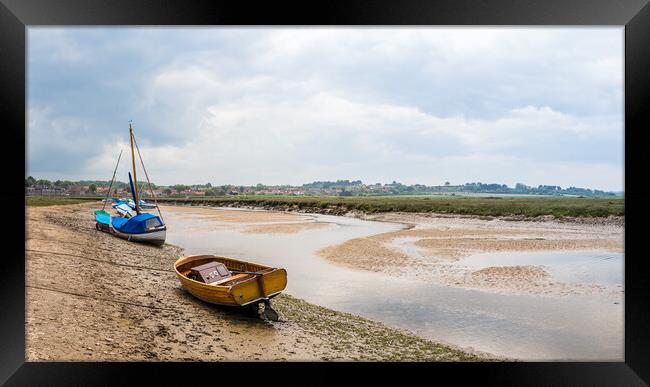 Blakeney panorama at low tide Framed Print by Jason Wells