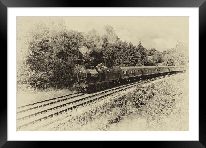 Midland Railway 4F 0-6-0 Steam Engine Framed Mounted Print by Roger Green