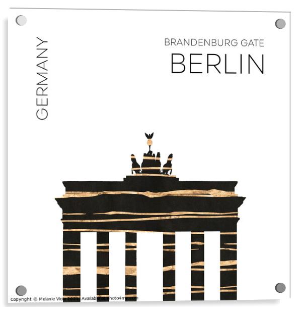 Urban Art BERLIN Brandenburg Gate Acrylic by Melanie Viola