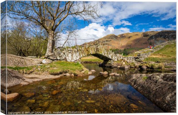Slaters bridge in the lake district 583 Canvas Print by PHILIP CHALK