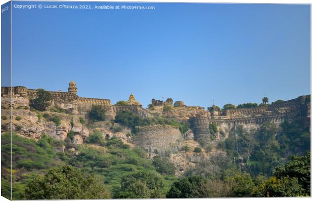 Chittorgarh fort in Rajasthan, India Canvas Print by Lucas D'Souza