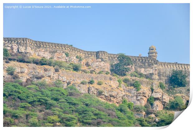 Chittorgarh fort in Rajasthan, India Print by Lucas D'Souza