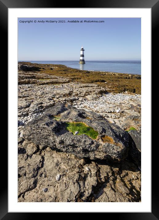 Penmon Lighthouse Framed Mounted Print by Andy McGarry