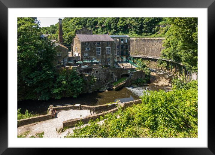 Torr Vale Mill and Millennium Walkway, New Mills Framed Mounted Print by Jim Monk