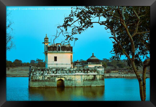 Rani Padmini palace inside Chittorgarh fort in Rajasthan, India Framed Print by Lucas D'Souza
