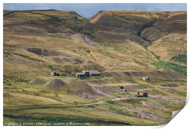 Coldberry Mine and Gutter, Teesdale Print by Richard Laidler