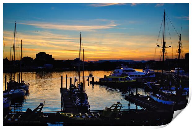 Victoria sunset Print by Colin Chipp