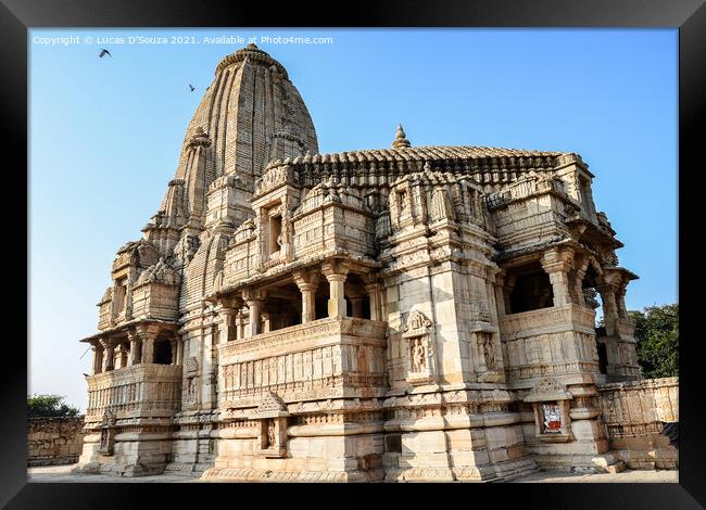 One of the temples within Chittorgarh fort in Rajasthan, India Framed Print by Lucas D'Souza