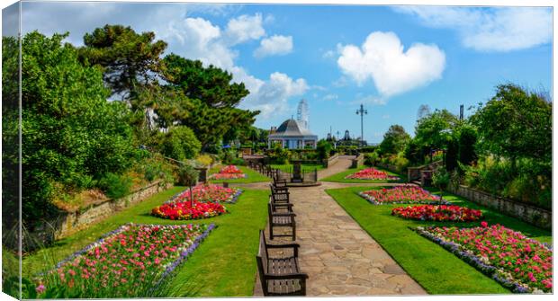 Gorgeous gardens in Clacton-on-Sea Canvas Print by Paula Tracy