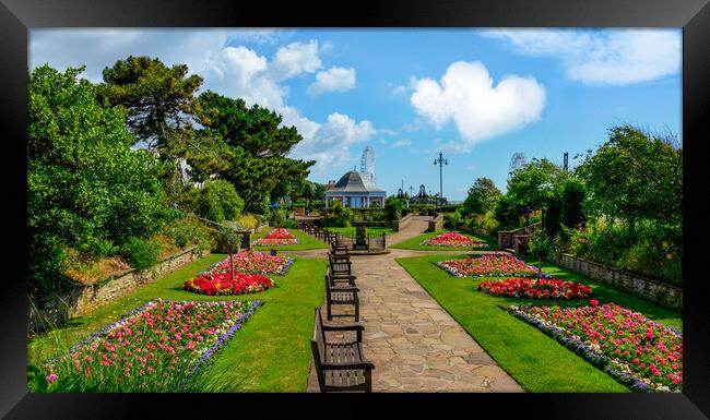 Gorgeous gardens in Clacton-on-Sea Framed Print by Paula Tracy