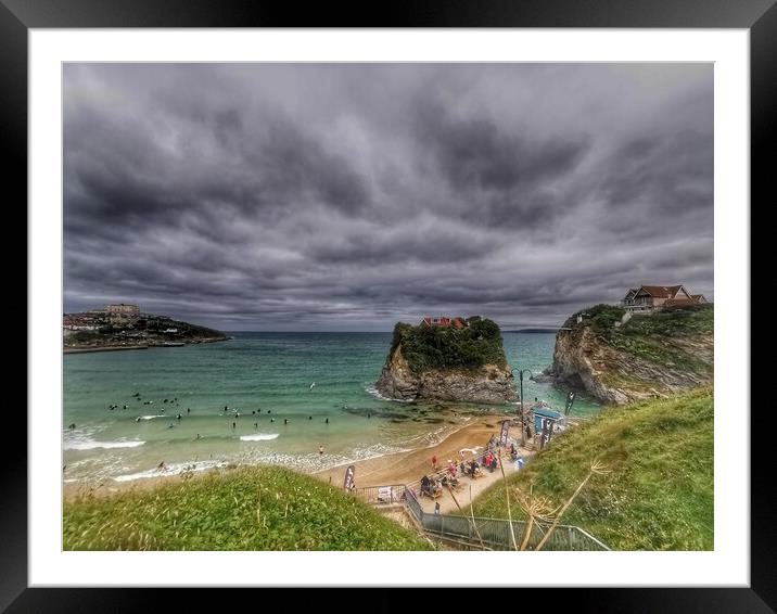 Stormy Newquay  Framed Mounted Print by Ollie Hully