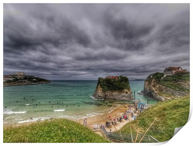 Stormy Newquay  Print by Ollie Hully