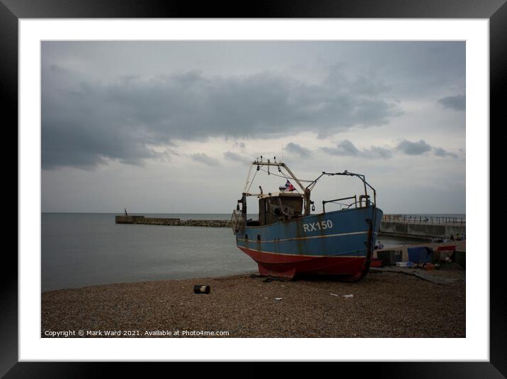 RX150 Hastings Fishing Boat Framed Mounted Print by Mark Ward