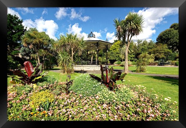 A Subtropical Oasis in Penzance Framed Print by Roger Mechan