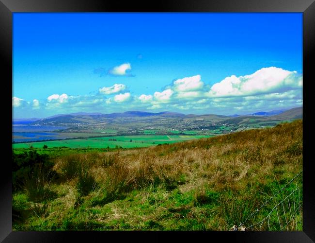 View from Grianan of Aileach  Framed Print by Stephanie Moore