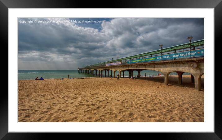 Boscombe Pier Framed Mounted Print by Derek Daniel