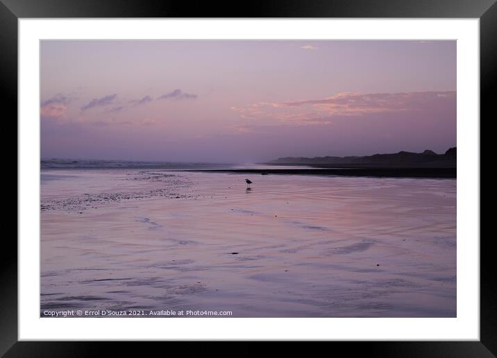 Ninety Mile Beach at Sunset Framed Mounted Print by Errol D'Souza