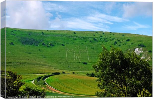 Long Man of Wilmington Sussex Canvas Print by Diana Mower