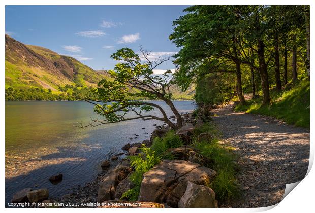 buttermere in the Lake District Print by Marcia Reay