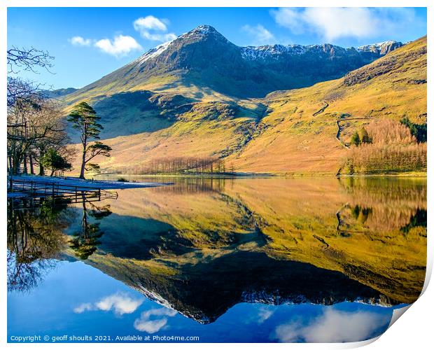 Buttermere Fells Print by geoff shoults