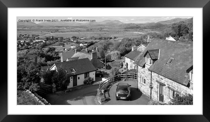 Harlech town from on high Framed Mounted Print by Frank Irwin
