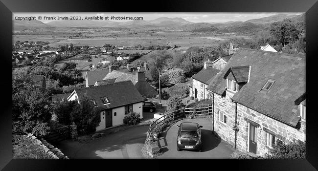 Harlech town from on high Framed Print by Frank Irwin
