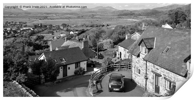 Harlech town from on high Print by Frank Irwin