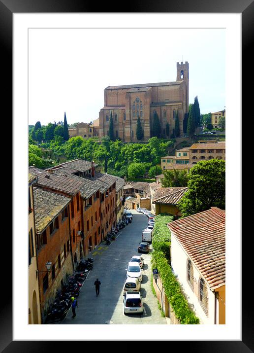 Church of San Domenico Siena Tuscany Italy Framed Mounted Print by Andy Evans Photos