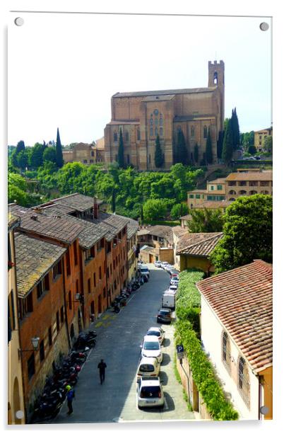 Church of San Domenico Siena Tuscany Italy Acrylic by Andy Evans Photos