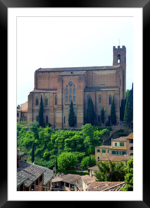 Church of San Domenico in Siena Tuscany Italy Framed Mounted Print by Andy Evans Photos
