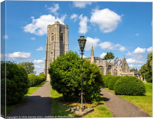 St. Peter and St. Pauls Church in Lavenham, Suffolk Canvas Print by Chris Dorney