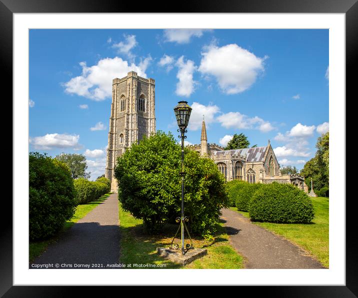 St. Peter and St. Pauls Church in Lavenham, Suffolk Framed Mounted Print by Chris Dorney