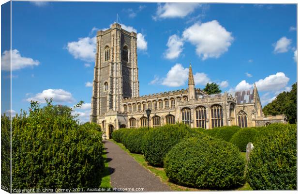 St. Peter and St. Pauls Church in Lavenham, Suffolk Canvas Print by Chris Dorney