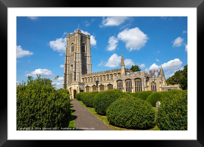St. Peter and St. Pauls Church in Lavenham, Suffolk Framed Mounted Print by Chris Dorney