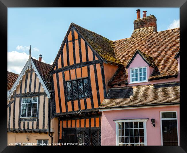 The Crooked House in Lavenham, Suffolk Framed Print by Chris Dorney
