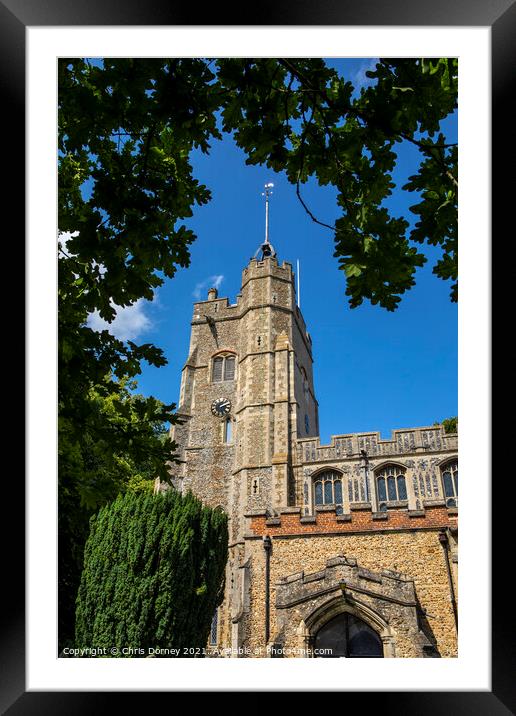 St. Mary the Virgin Church in Cavendish, Suffolk Framed Mounted Print by Chris Dorney