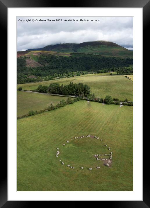 Castlerigg and Skiddaw portrait Framed Mounted Print by Graham Moore