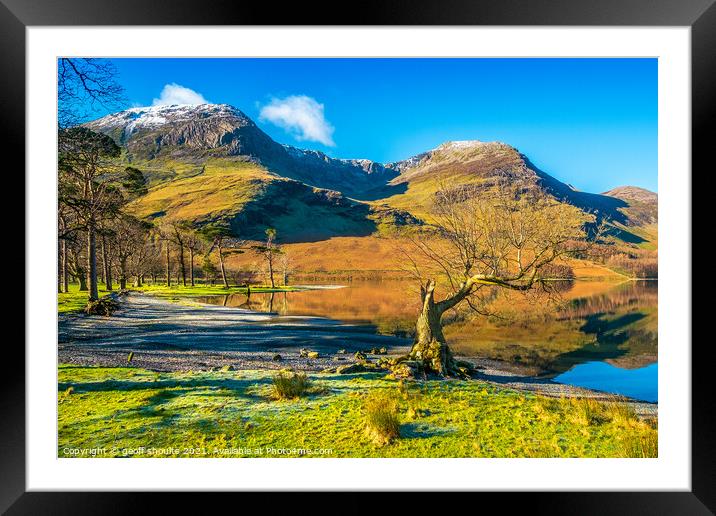 Buttermere in The Lake District Framed Mounted Print by geoff shoults