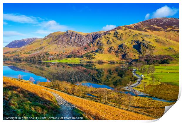 Buttermere in The Lake District Print by geoff shoults