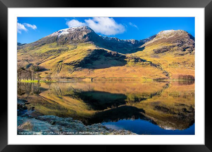 Buttermere Fells in The Lake District Framed Mounted Print by geoff shoults
