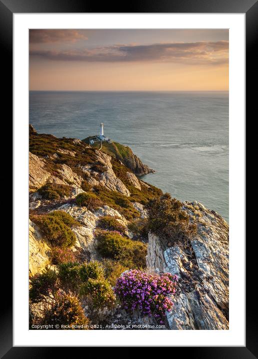 South Stack Lighthouse Framed Mounted Print by Rick Bowden