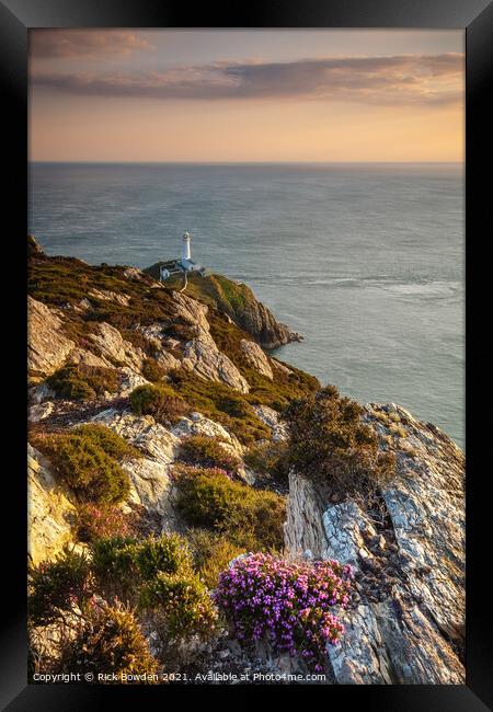 South Stack Lighthouse Framed Print by Rick Bowden